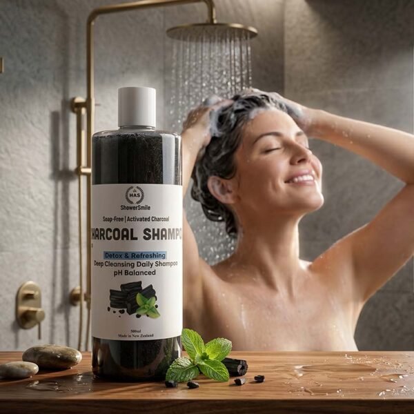 Soap-Free Charcoal Shampoo for Detox & Refreshing